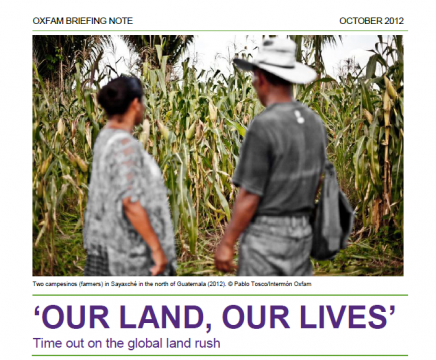"Our land, our lives", report from Oxfam